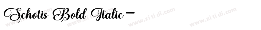 Schotis Bold Italic字体转换